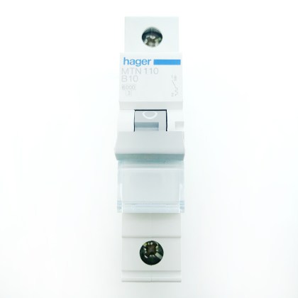 Hager MTN110 B10 10A 10 Amp MCB Circuit Breaker Type B